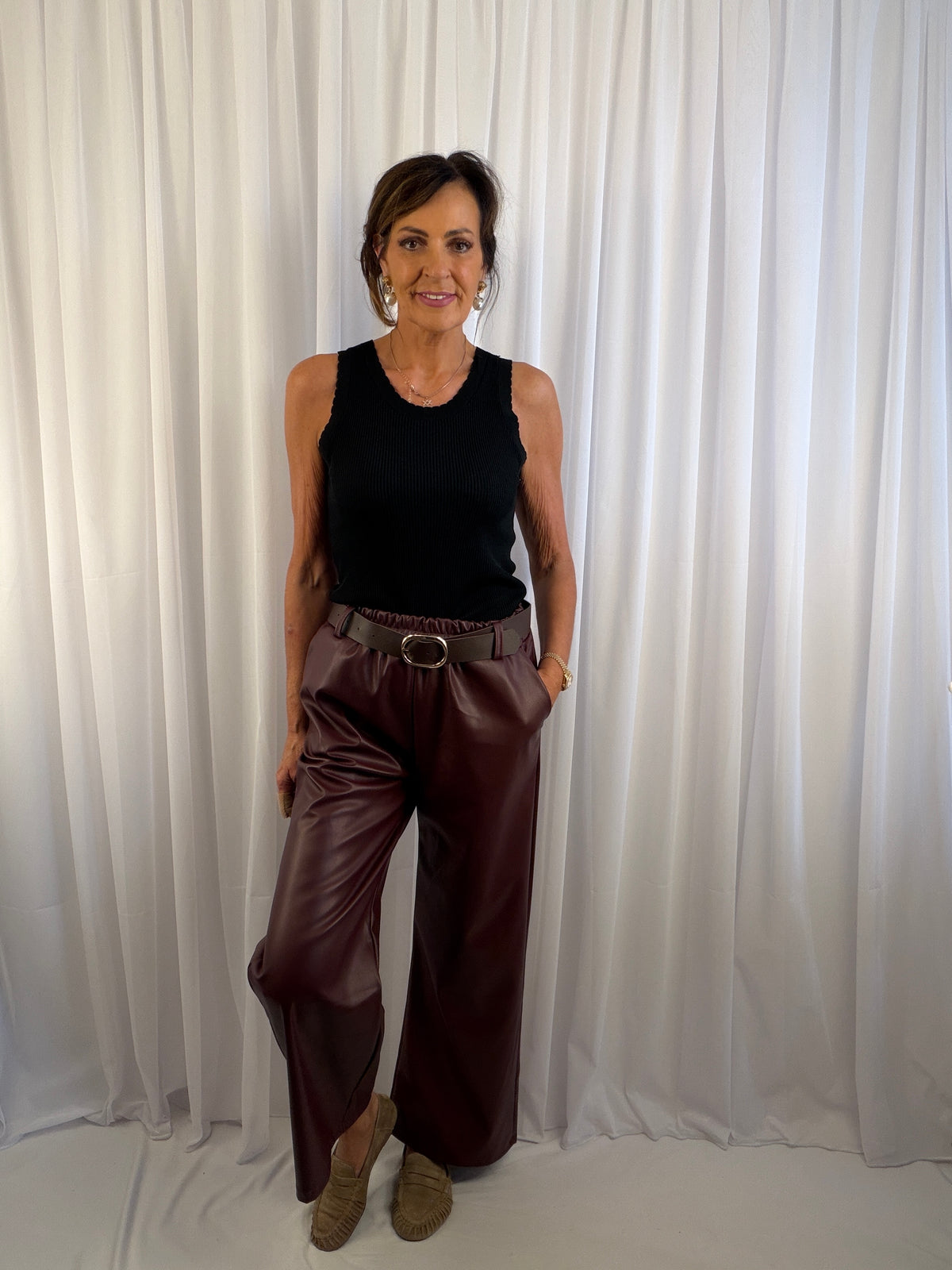 Felicity Faux leather trousers