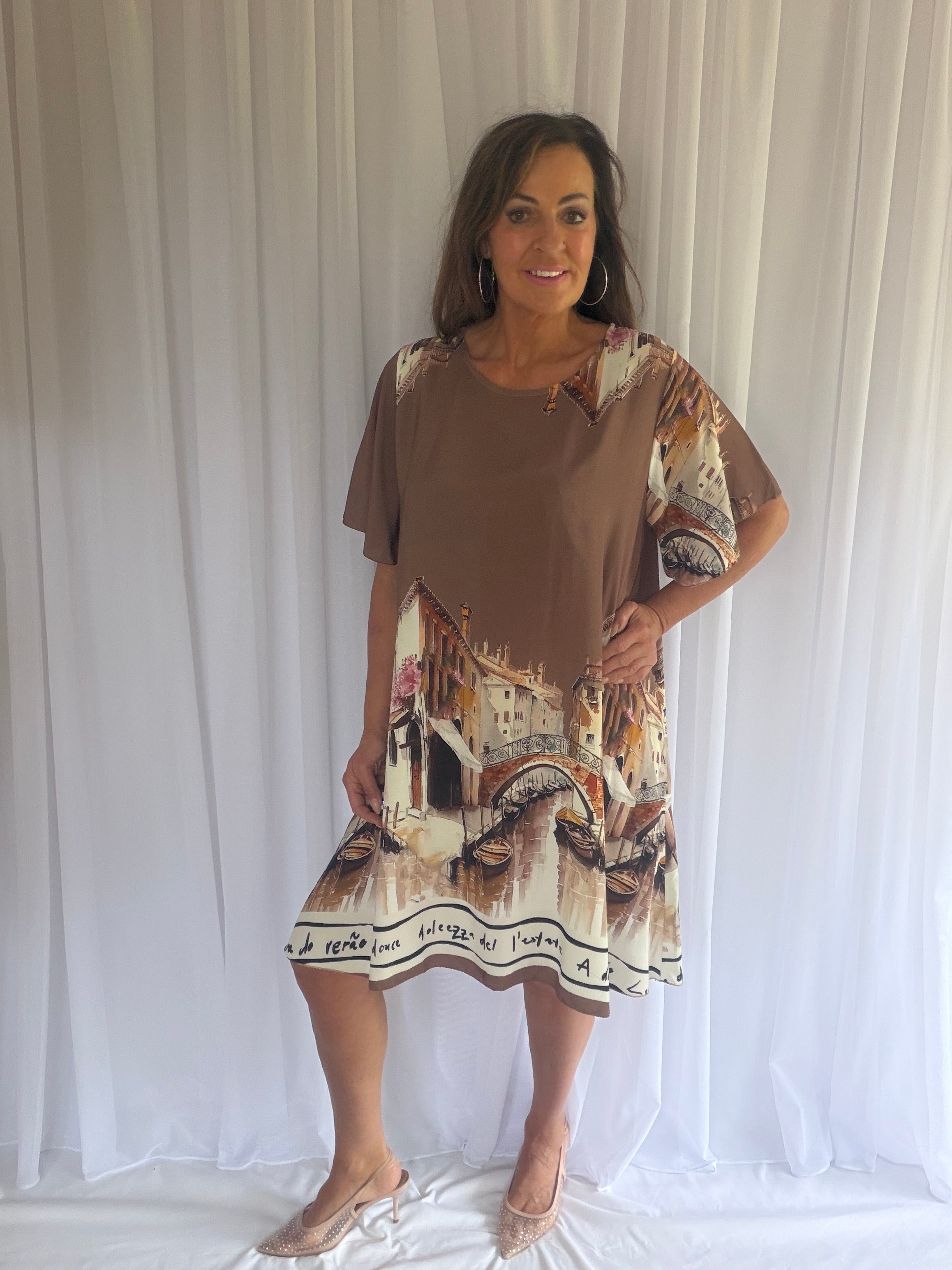 Venice cap sleeve dress