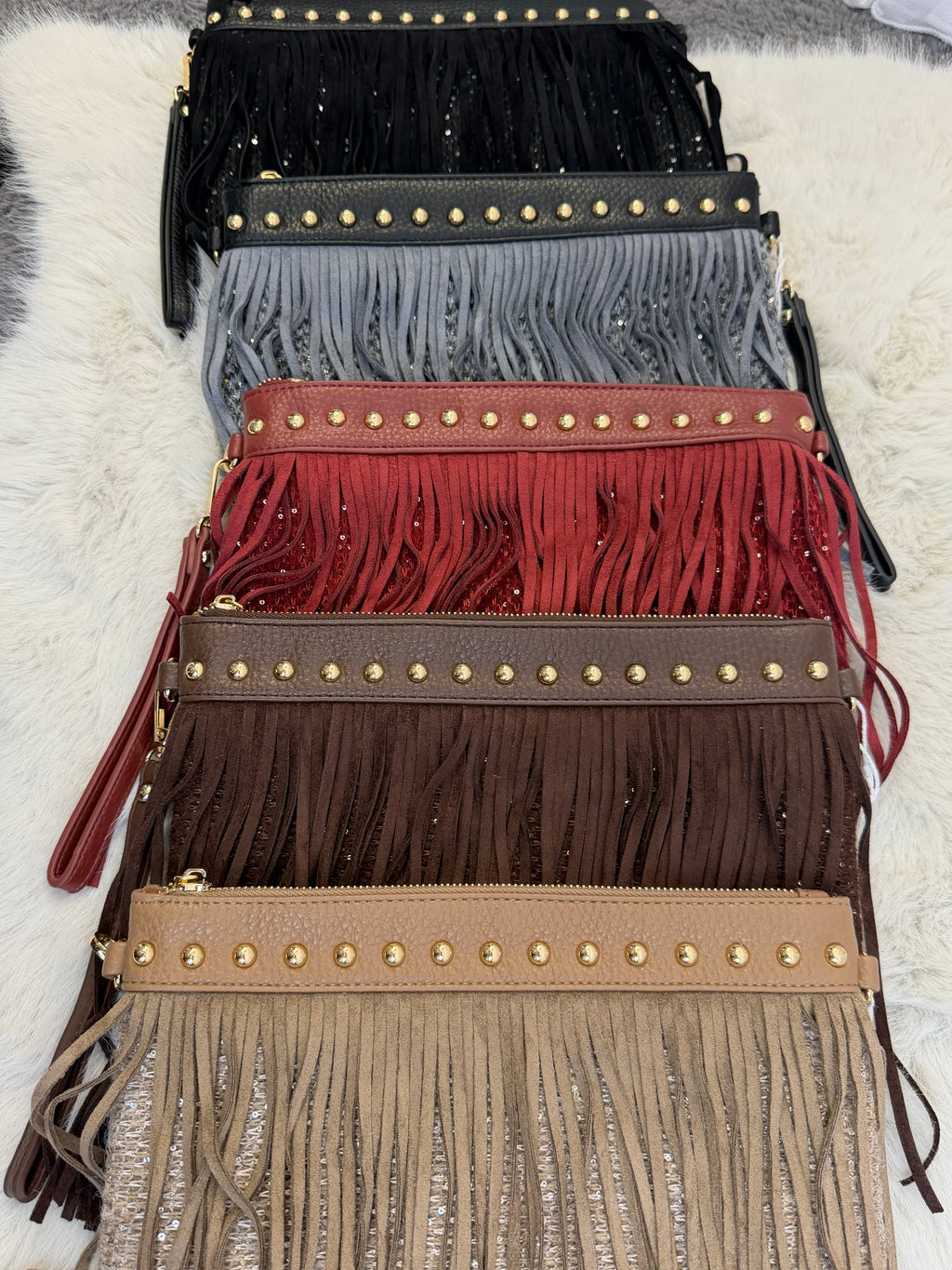 Francesca the tassel glitter handbag