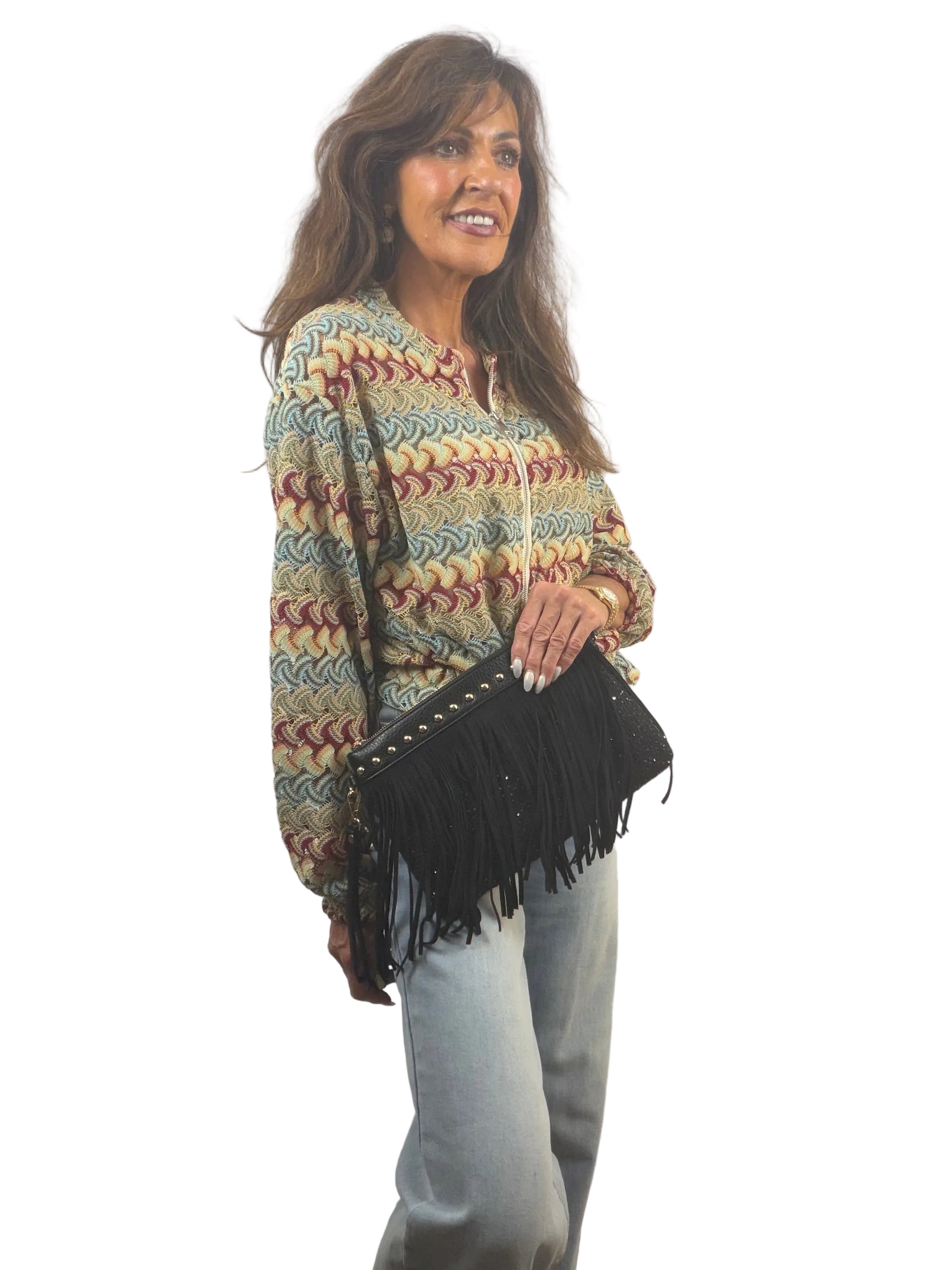Francesca the tassel glitter handbag