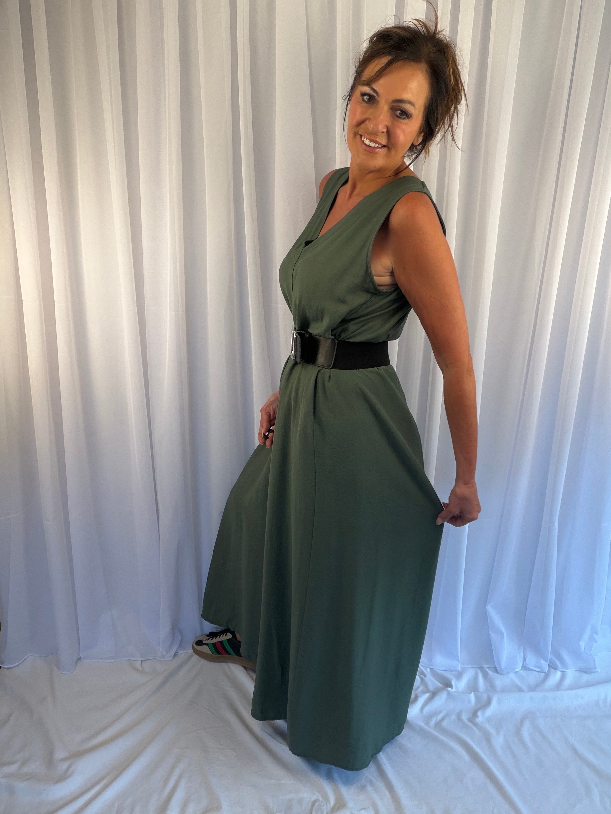 Sleeveless luxe jumpsuit