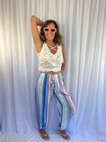 Suzy striped balloon hem trousers