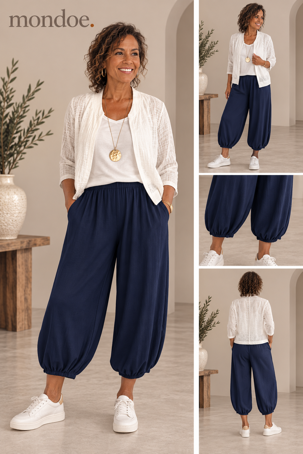 Bella balloon leg silky trousers