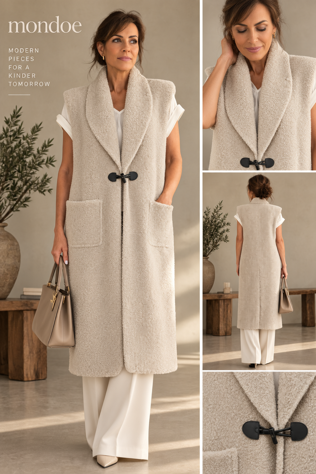 Teresa teddy long gilet