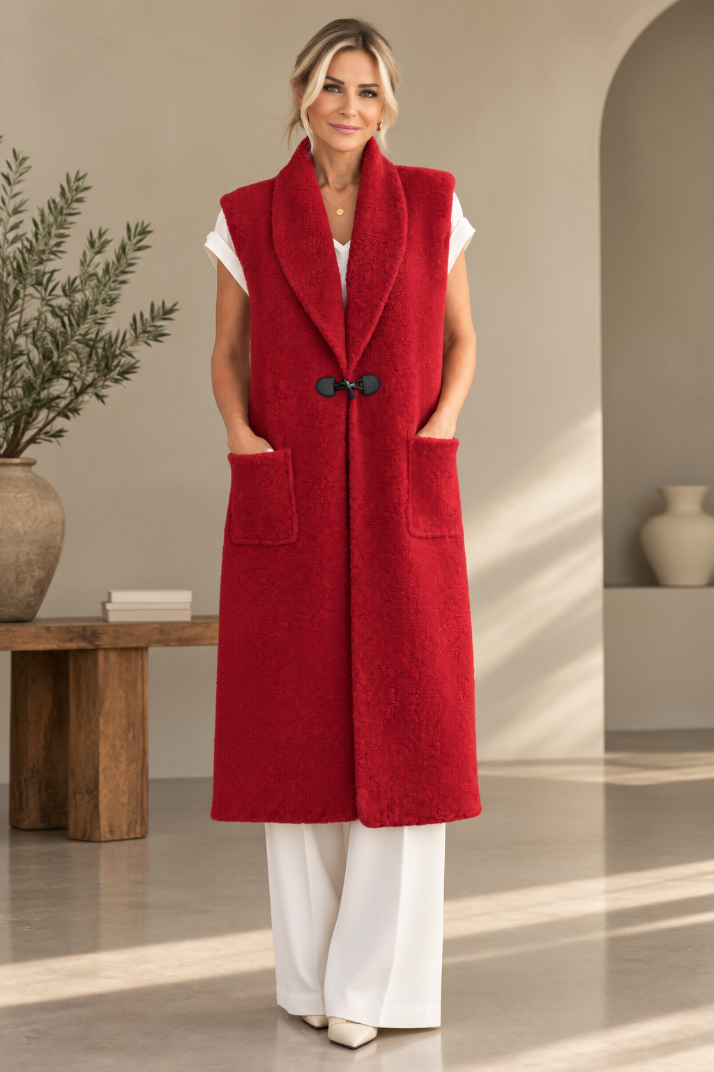 Teresa teddy long gilet