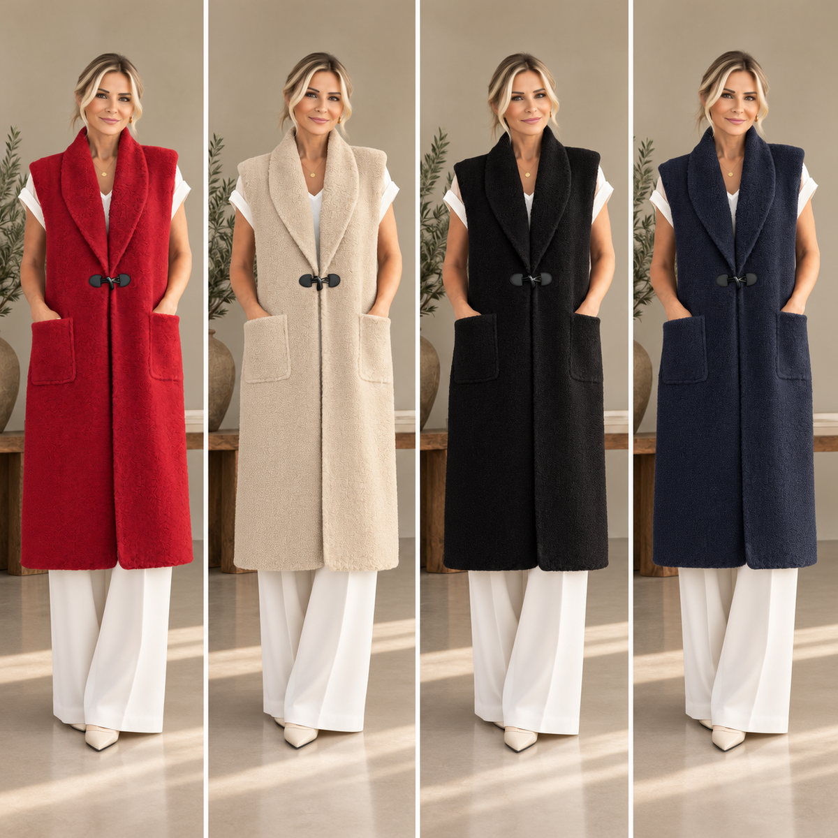 Teresa teddy long gilet