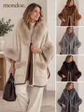 Isla lucy faux fur trim cape
