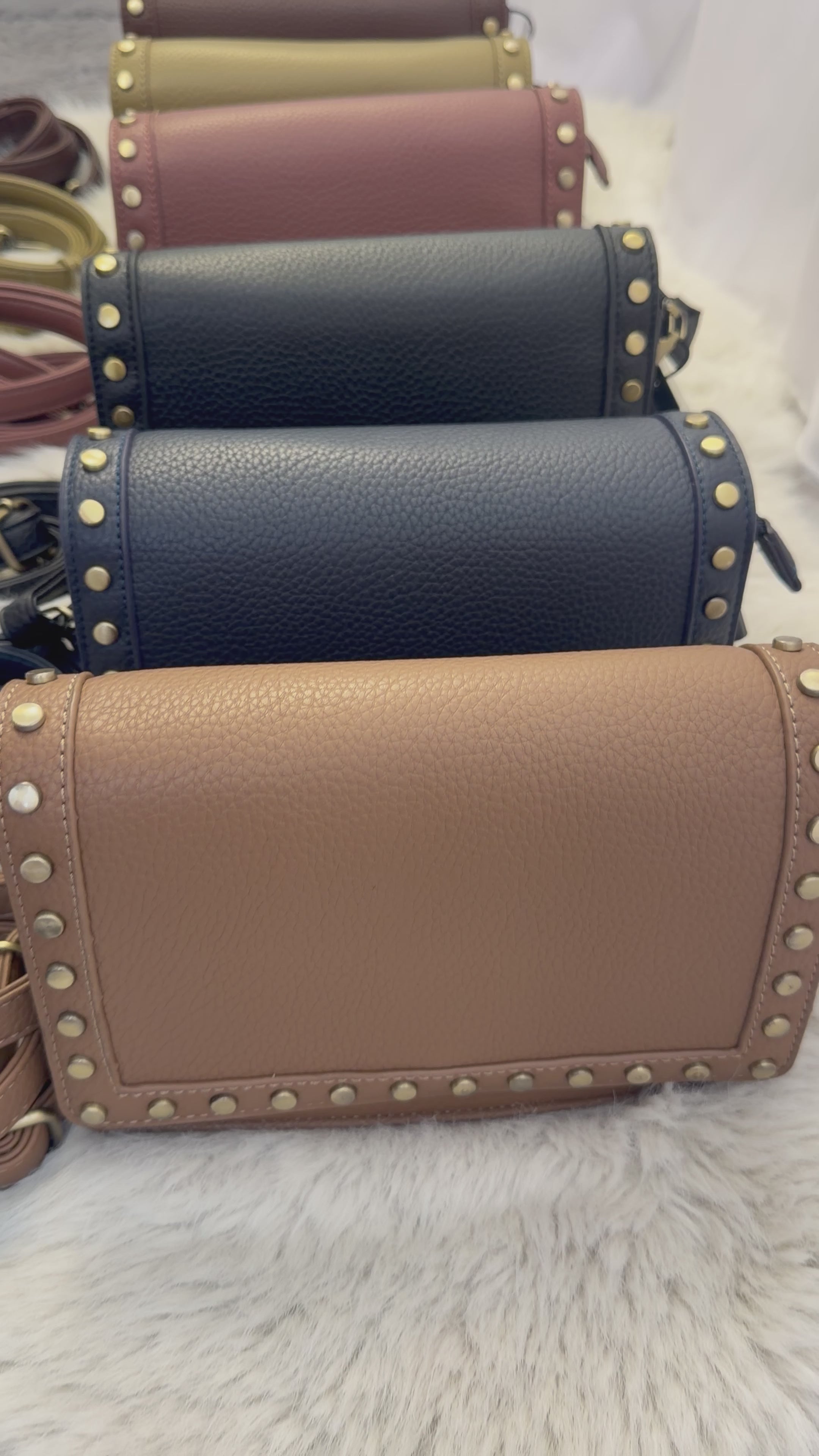 Lorna studded shoulder strap bag